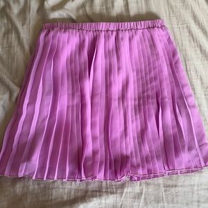 Purple pleated skirt
